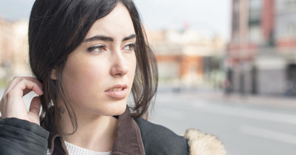 Young Woman Outside In City